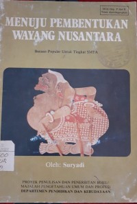 Image of Menuju Pembentukan Wayang Nusantara